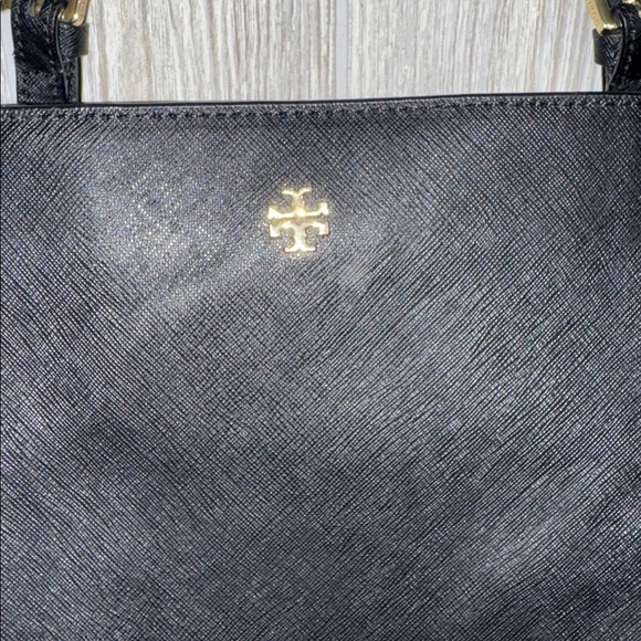 Tory Burch New York Buckle Black Tote with Gold Zipper - Picture 2 of 10